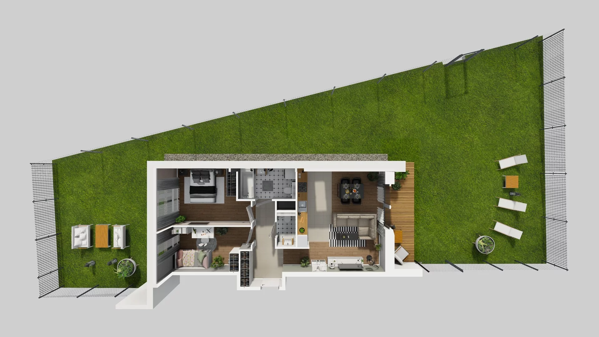 3 pokoje, mieszkanie 63,97 m², parter, oferta nr N/1, Wille Biskupin etap 3, Wrocław, Biskupin-Sępolno-Dąbie-Bartoszowice, Śródmieście, ul. Braci Gierymskich