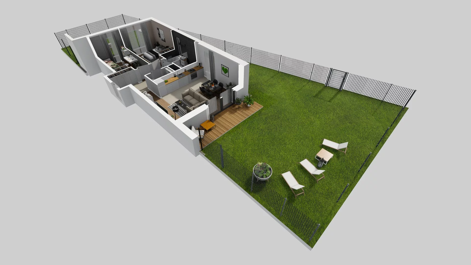 3 pokoje, mieszkanie 63,97 m², parter, oferta nr N/1, Wille Biskupin etap 3, Wrocław, Biskupin-Sępolno-Dąbie-Bartoszowice, Śródmieście, ul. Braci Gierymskich
