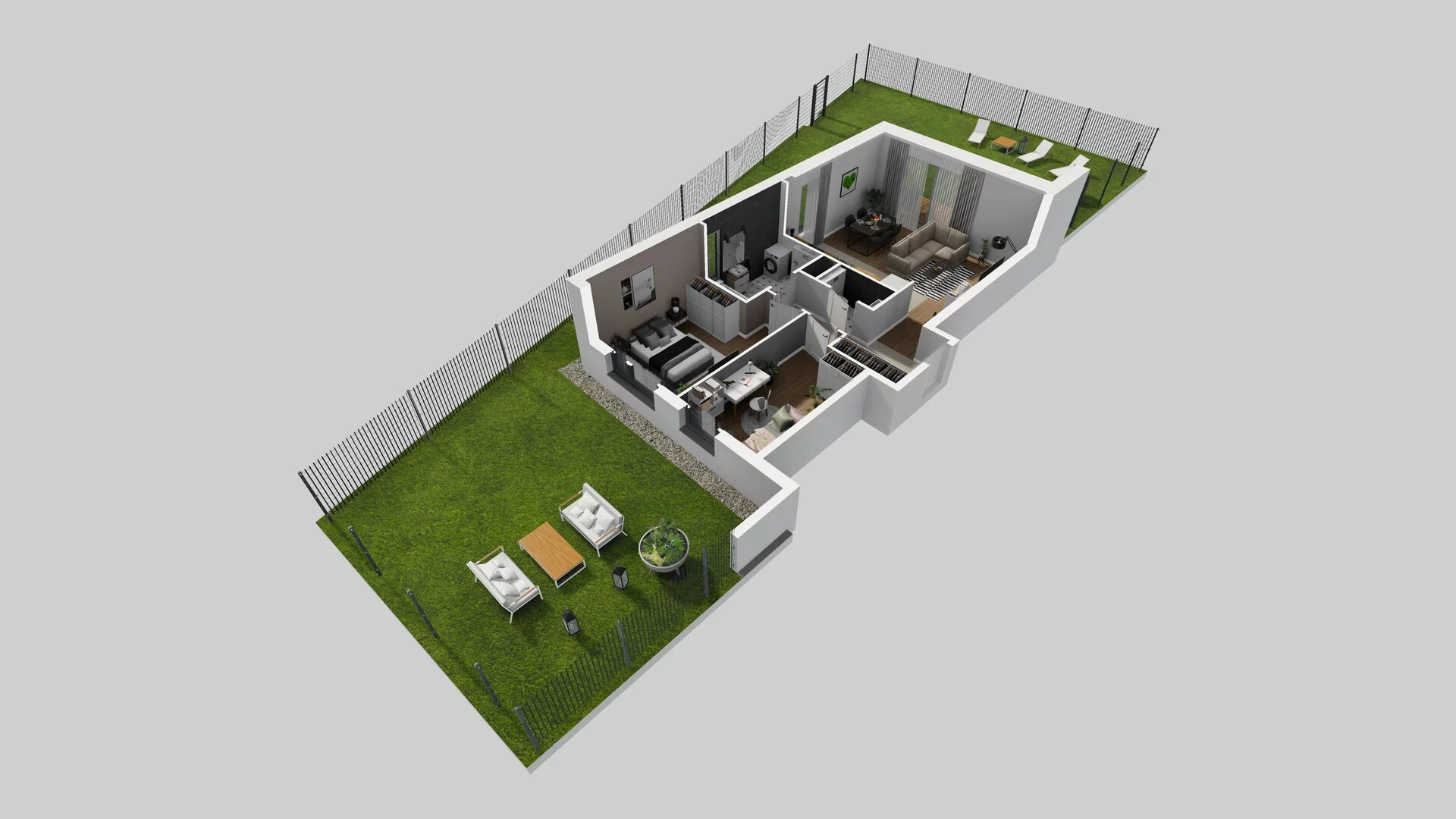 3 pokoje, mieszkanie 63,97 m², parter, oferta nr N/1, Wille Biskupin etap 3, Wrocław, Biskupin-Sępolno-Dąbie-Bartoszowice, Śródmieście, ul. Braci Gierymskich