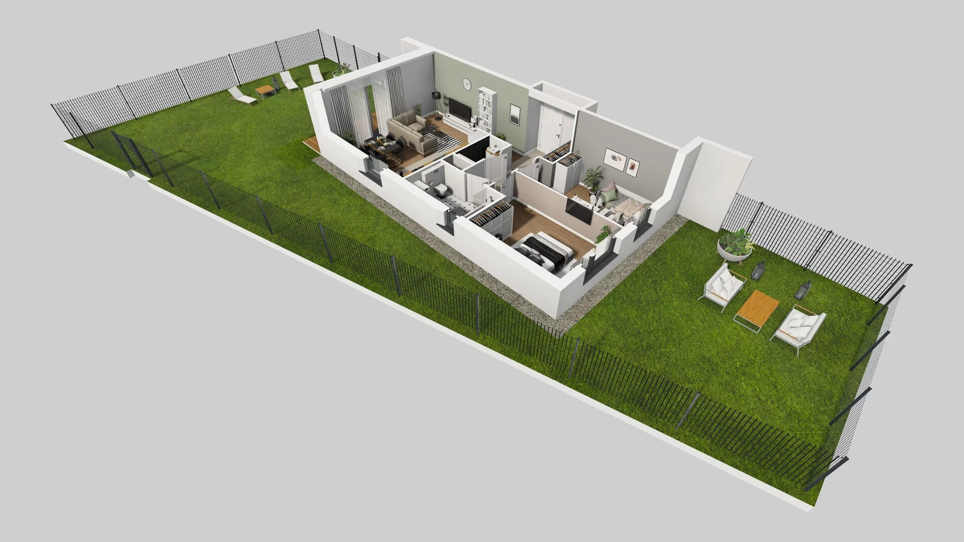 3 pokoje, mieszkanie 63,97 m², parter, oferta nr N/1, Wille Biskupin etap 3, Wrocław, Biskupin-Sępolno-Dąbie-Bartoszowice, Śródmieście, ul. Braci Gierymskich