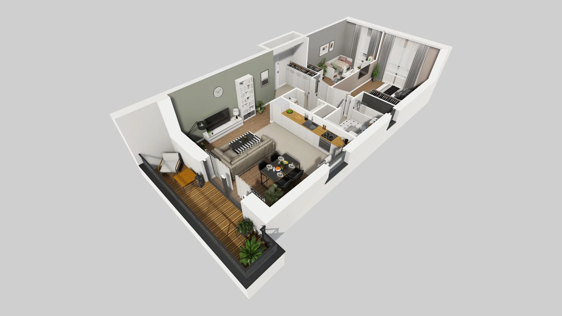 3 pokoje, mieszkanie 63,97 m², piętro 1, oferta nr N/4, Wille Biskupin etap 3, Wrocław, Biskupin-Sępolno-Dąbie-Bartoszowice, Śródmieście, ul. Braci Gierymskich