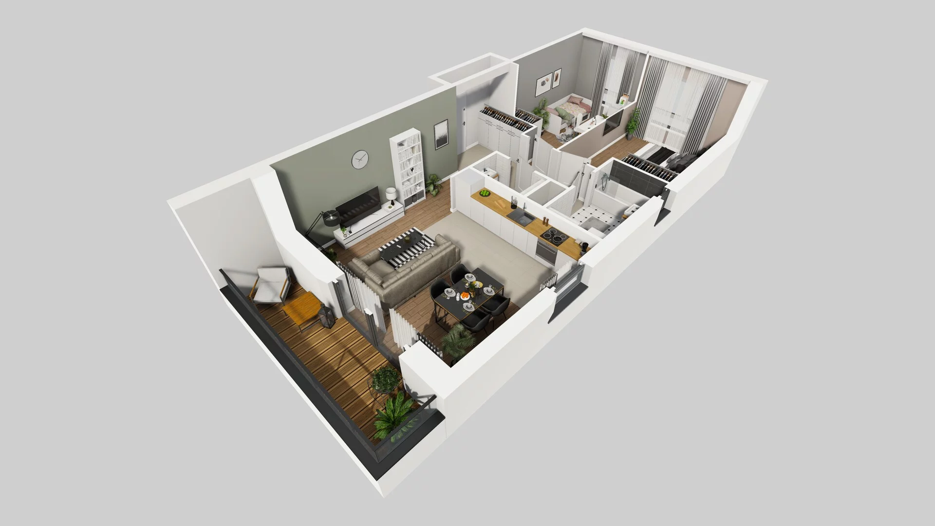 3 pokoje, mieszkanie 63,97 m², piętro 2, oferta nr N/7, Wille Biskupin etap 3, Wrocław, Biskupin-Sępolno-Dąbie-Bartoszowice, Śródmieście, ul. Braci Gierymskich