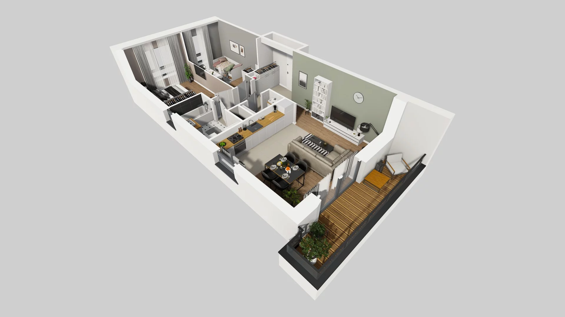 3 pokoje, mieszkanie 63,97 m², piętro 1, oferta nr O/6, Wille Biskupin etap 3, Wrocław, Biskupin-Sępolno-Dąbie-Bartoszowice, Śródmieście, ul. Braci Gierymskich