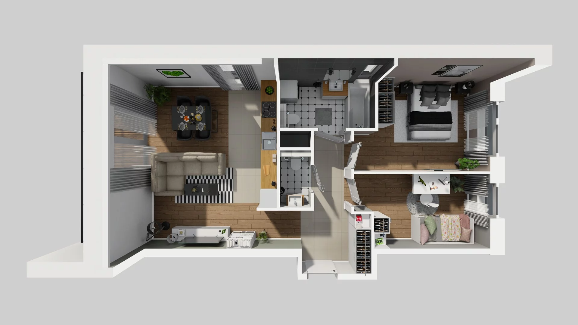 3 pokoje, mieszkanie 63,97 m², piętro 2, oferta nr O/9, Wille Biskupin etap 3, Wrocław, Biskupin-Sępolno-Dąbie-Bartoszowice, Śródmieście, ul. Braci Gierymskich