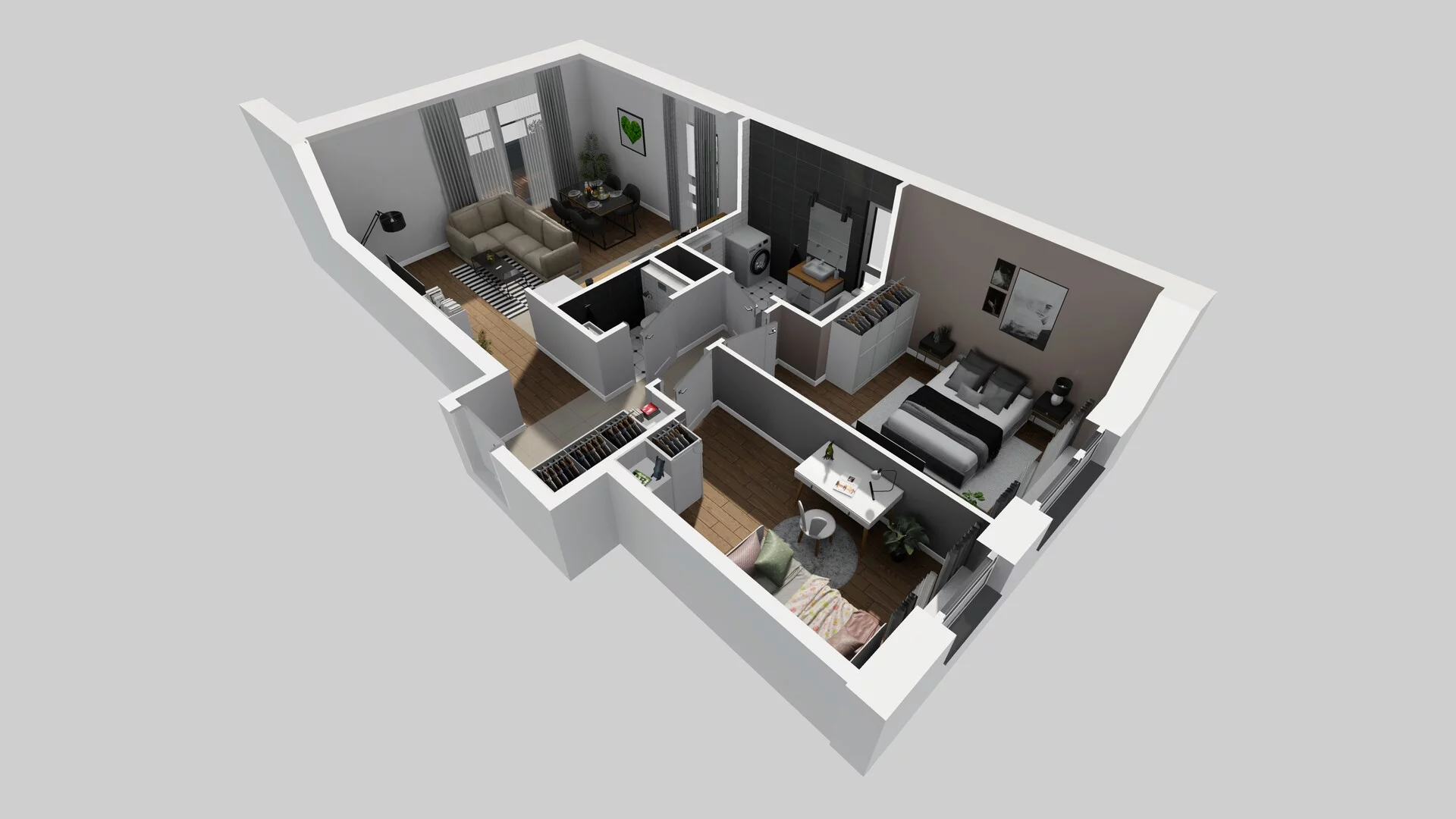 3 pokoje, mieszkanie 63,97 m², piętro 2, oferta nr O/9, Wille Biskupin etap 3, Wrocław, Biskupin-Sępolno-Dąbie-Bartoszowice, Śródmieście, ul. Braci Gierymskich
