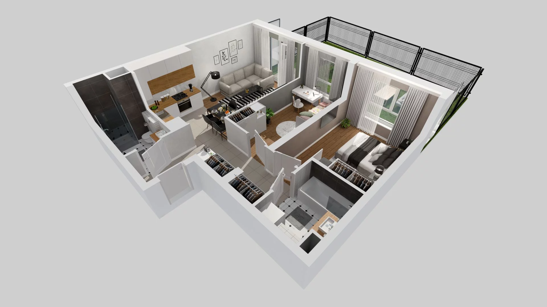 3 pokoje, mieszkanie 60,57 m², parter, oferta nr B/3, Braniborska 80, Wrocław, Stare Miasto, ul. Braniborska 80