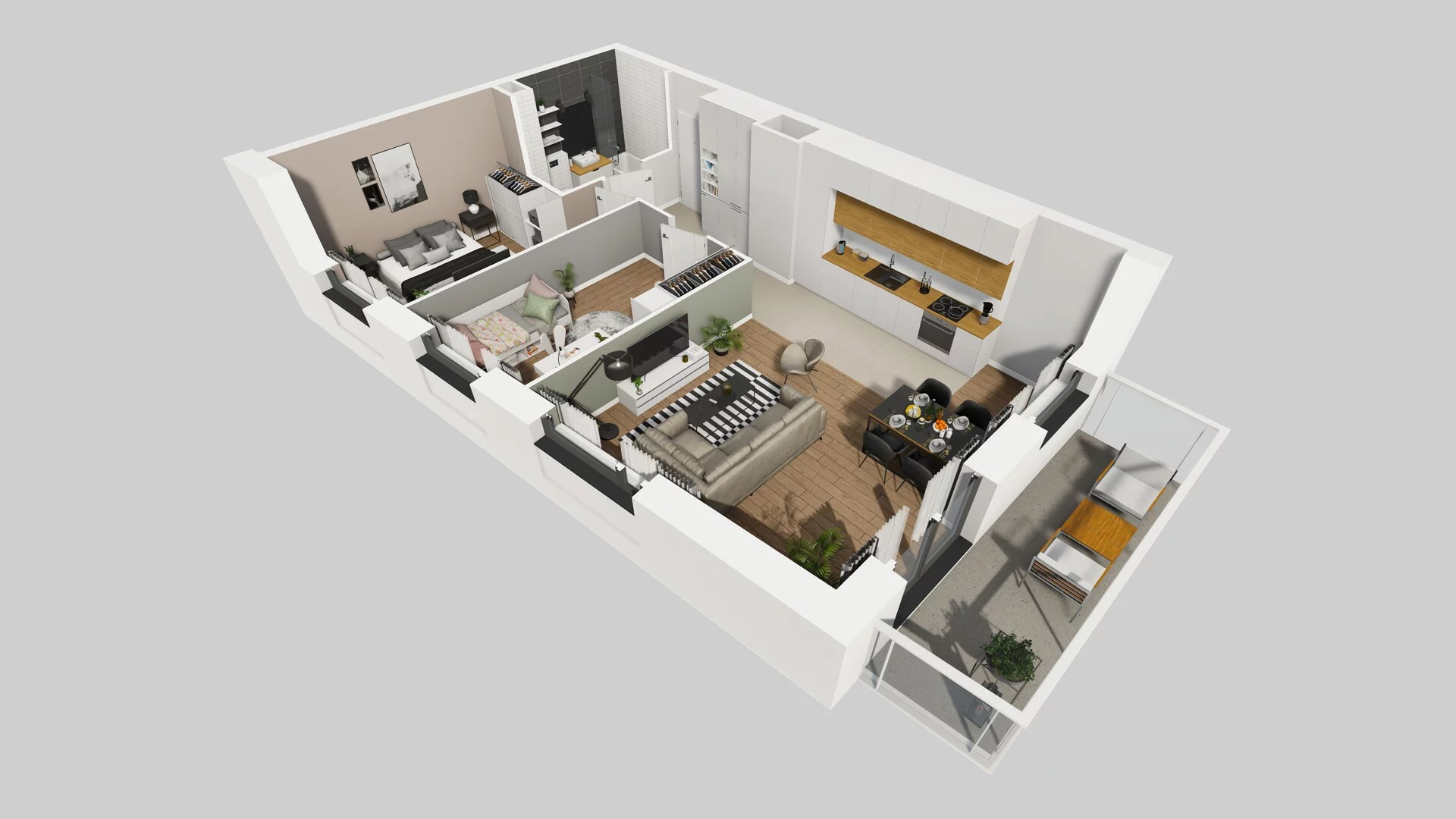 3 pokoje, mieszkanie 61,23 m², piętro 7, oferta nr A/44, Apartamenty nad Oławką, Wrocław, Przedmieście Oławskie, Krzyki, ul. Krakowska 98