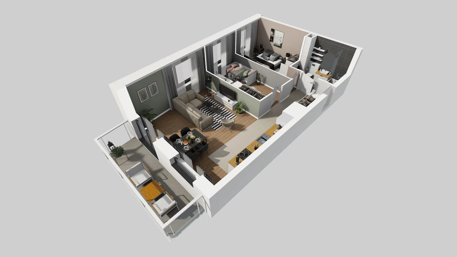 3 pokoje, mieszkanie 61,23 m², piętro 7, oferta nr A/44, Apartamenty nad Oławką, Wrocław, Przedmieście Oławskie, Krzyki, ul. Krakowska 98