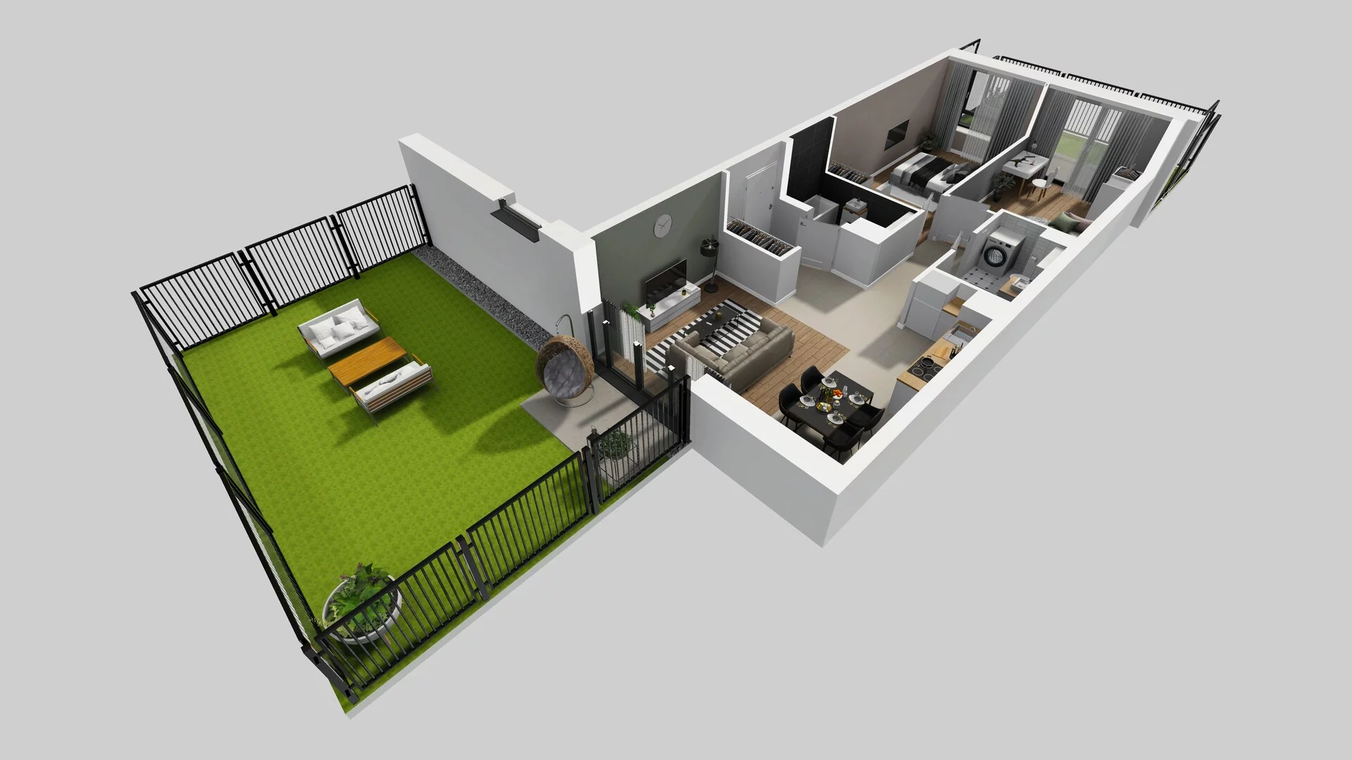 3 pokoje, mieszkanie 67,42 m², parter, oferta nr B/1, Apartamenty nad Oławką 2, Wrocław, Przedmieście Oławskie, Krzyki, ul. Krakowska 98a
