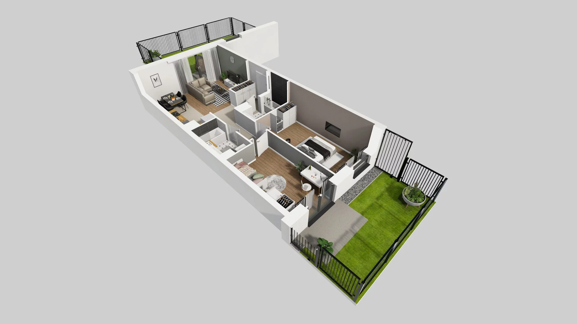 3 pokoje, mieszkanie 67,42 m², parter, oferta nr B/1, Apartamenty nad Oławką 2, Wrocław, Przedmieście Oławskie, Krzyki, ul. Krakowska 98a