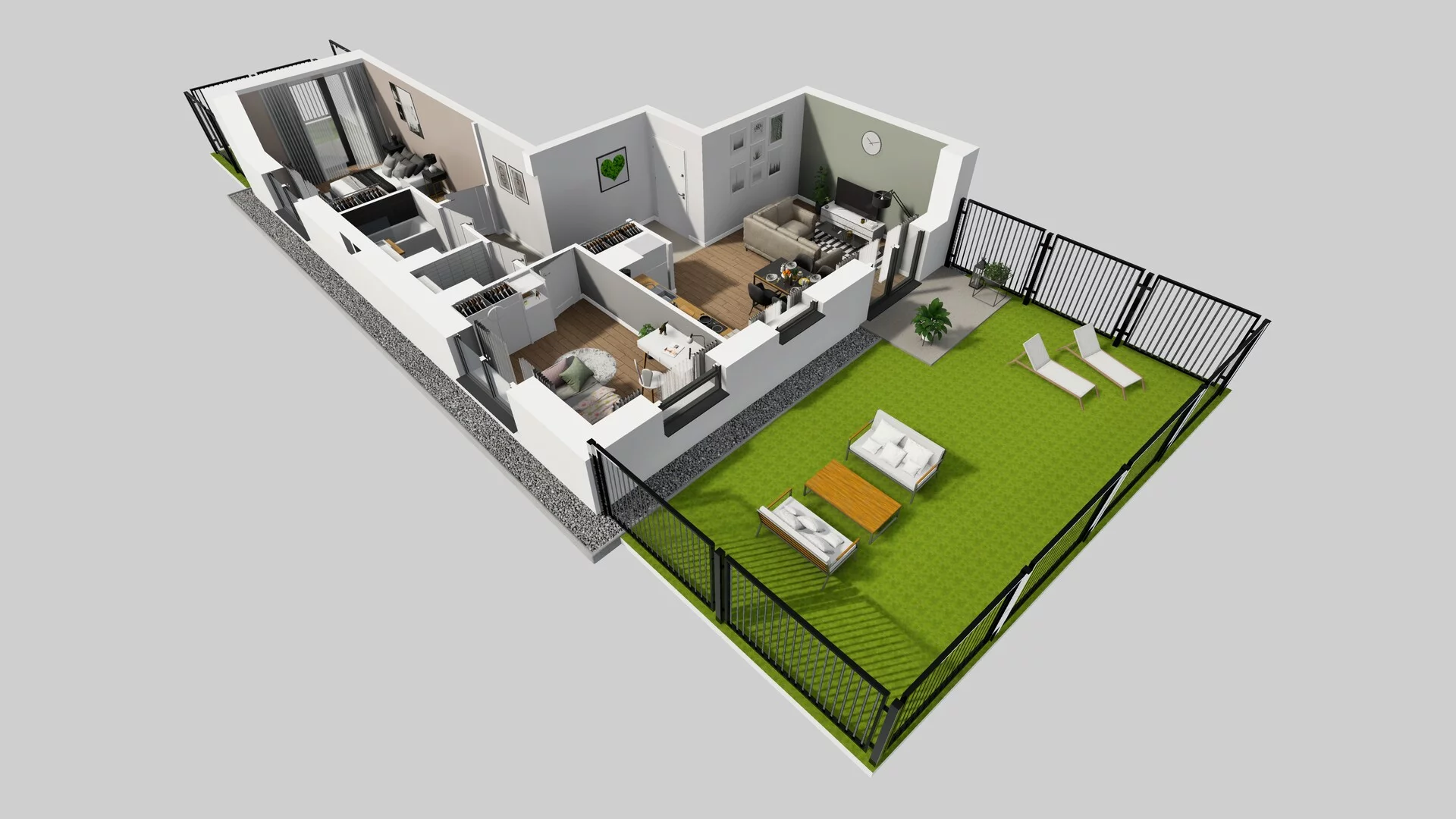 3 pokoje, mieszkanie 60,20 m², parter, oferta nr B/2, Apartamenty nad Oławką 2, Wrocław, Przedmieście Oławskie, Krzyki, ul. Krakowska 98a