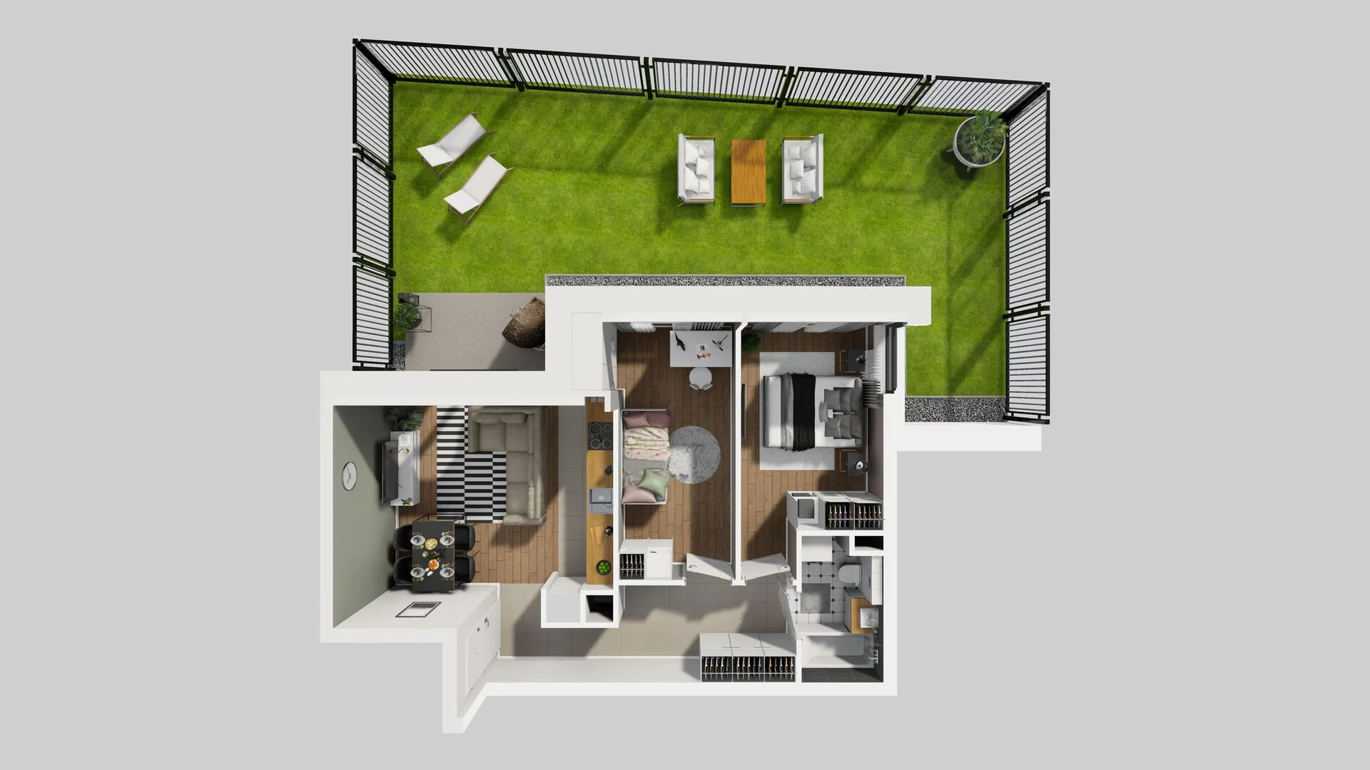 3 pokoje, mieszkanie 53,05 m², parter, oferta nr B/30, Apartamenty nad Oławką 2, Wrocław, Przedmieście Oławskie, Krzyki, ul. Krakowska 98a