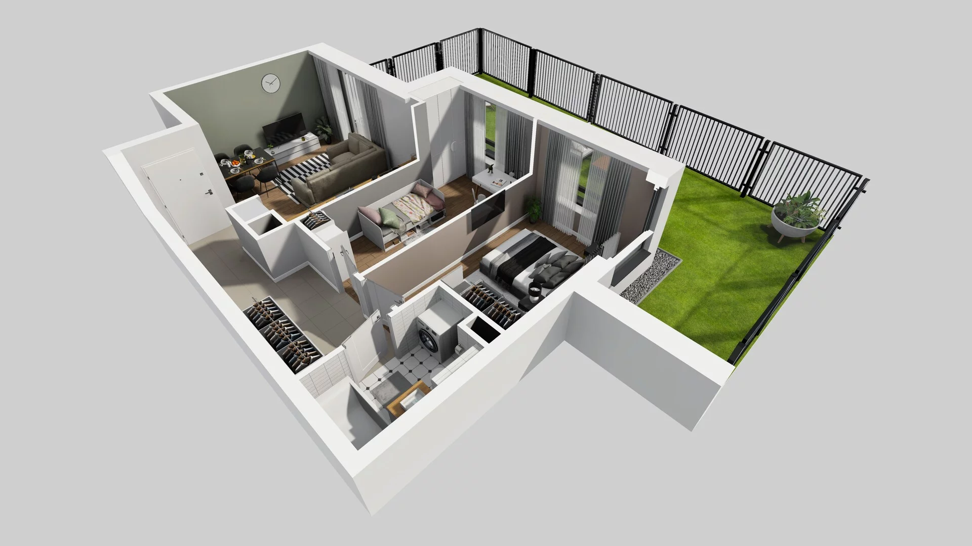 3 pokoje, mieszkanie 53,05 m², parter, oferta nr B/30, Apartamenty nad Oławką 2, Wrocław, Przedmieście Oławskie, Krzyki, ul. Krakowska 98a