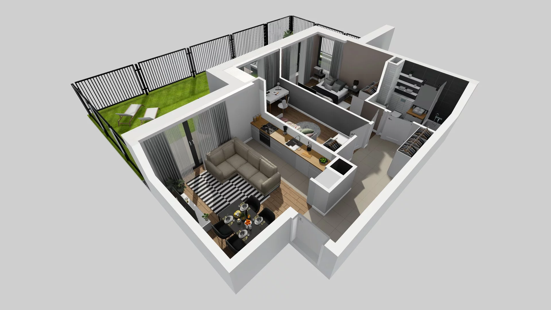 3 pokoje, mieszkanie 53,05 m², parter, oferta nr B/30, Apartamenty nad Oławką 2, Wrocław, Przedmieście Oławskie, Krzyki, ul. Krakowska 98a
