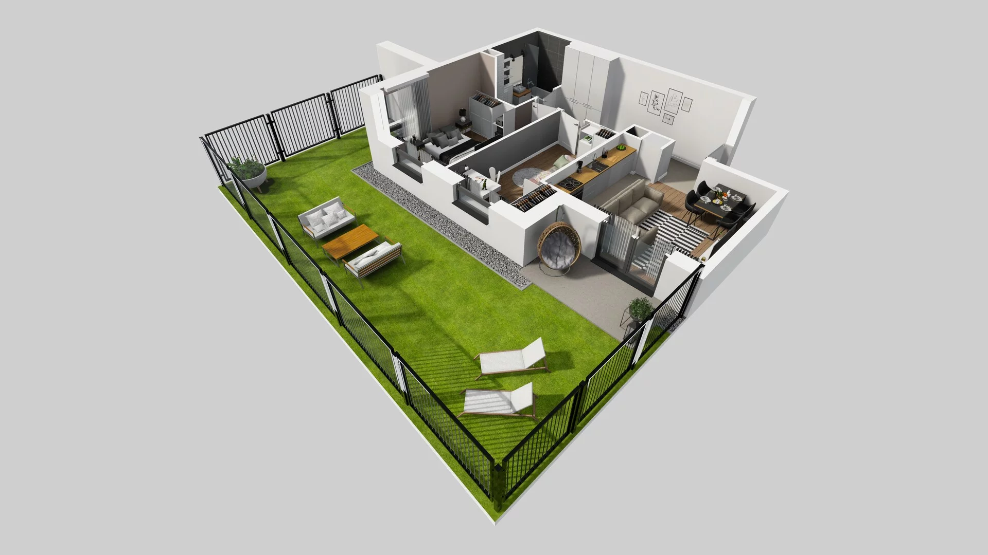 3 pokoje, mieszkanie 53,05 m², parter, oferta nr B/30, Apartamenty nad Oławką 2, Wrocław, Przedmieście Oławskie, Krzyki, ul. Krakowska 98a