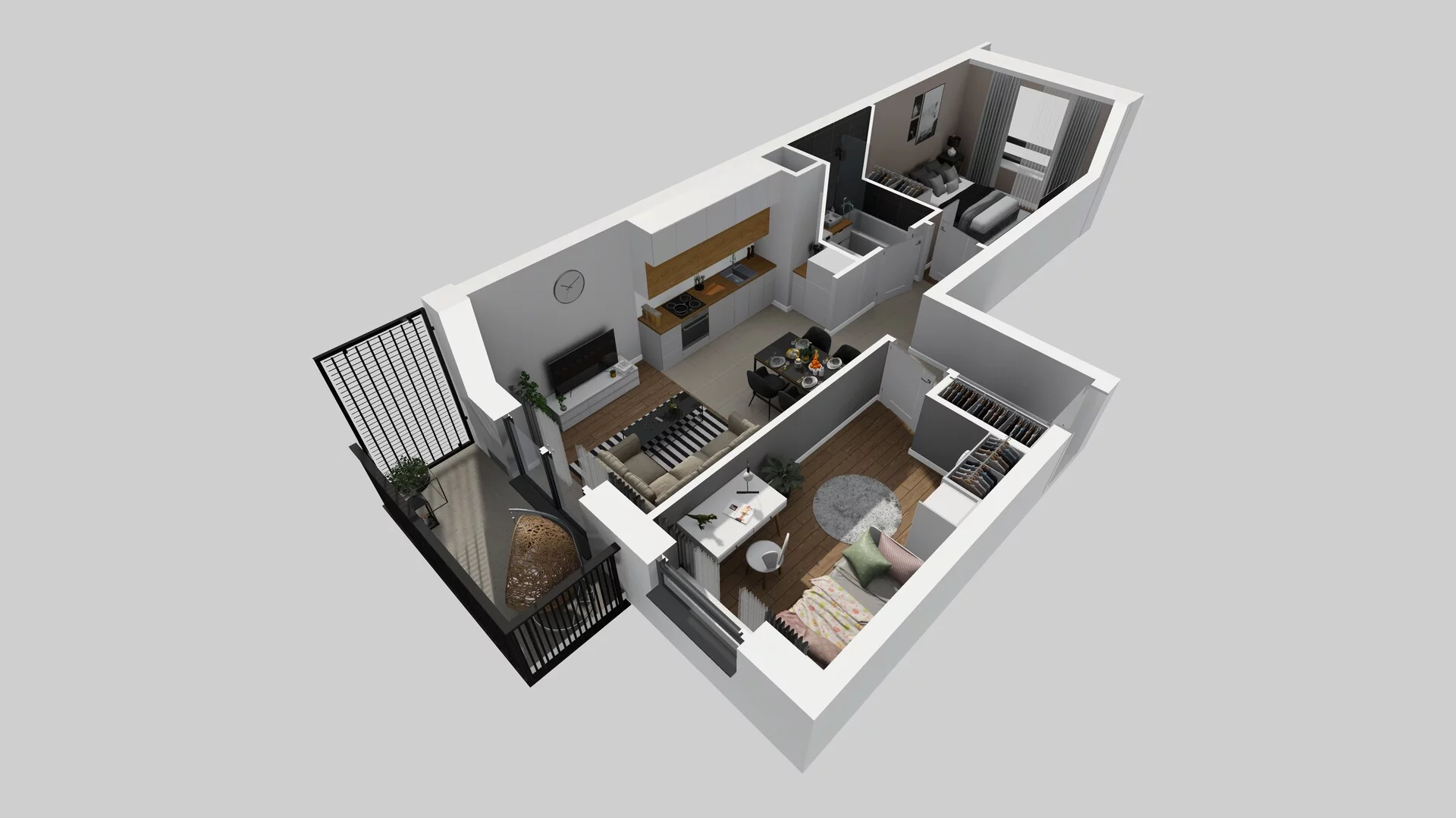 3 pokoje, mieszkanie 49,79 m², piętro 1, oferta nr B/60, Apartamenty nad Oławką 2, Wrocław, Przedmieście Oławskie, Krzyki, ul. Krakowska 98a