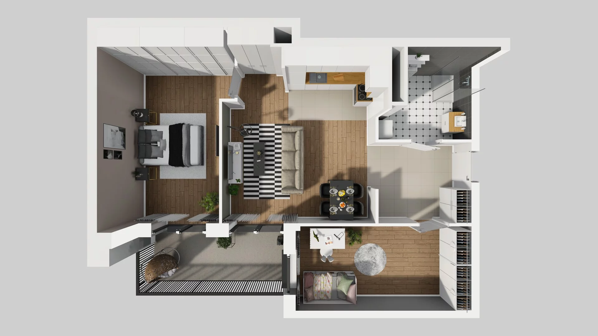 3 pokoje, mieszkanie 72,17 m², piętro 1, oferta nr B/61, Apartamenty nad Oławką 2, Wrocław, Przedmieście Oławskie, Krzyki, ul. Krakowska 98a