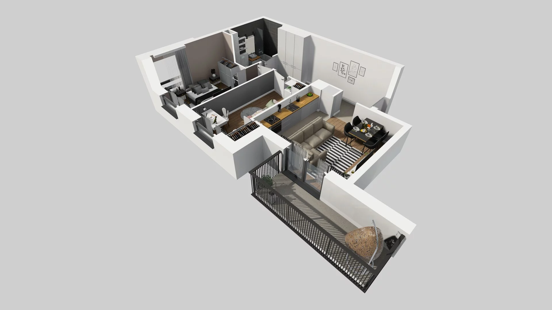 3 pokoje, mieszkanie 53,74 m², piętro 2, oferta nr B/36, Apartamenty nad Oławką 2, Wrocław, Przedmieście Oławskie, Krzyki, ul. Krakowska 98a