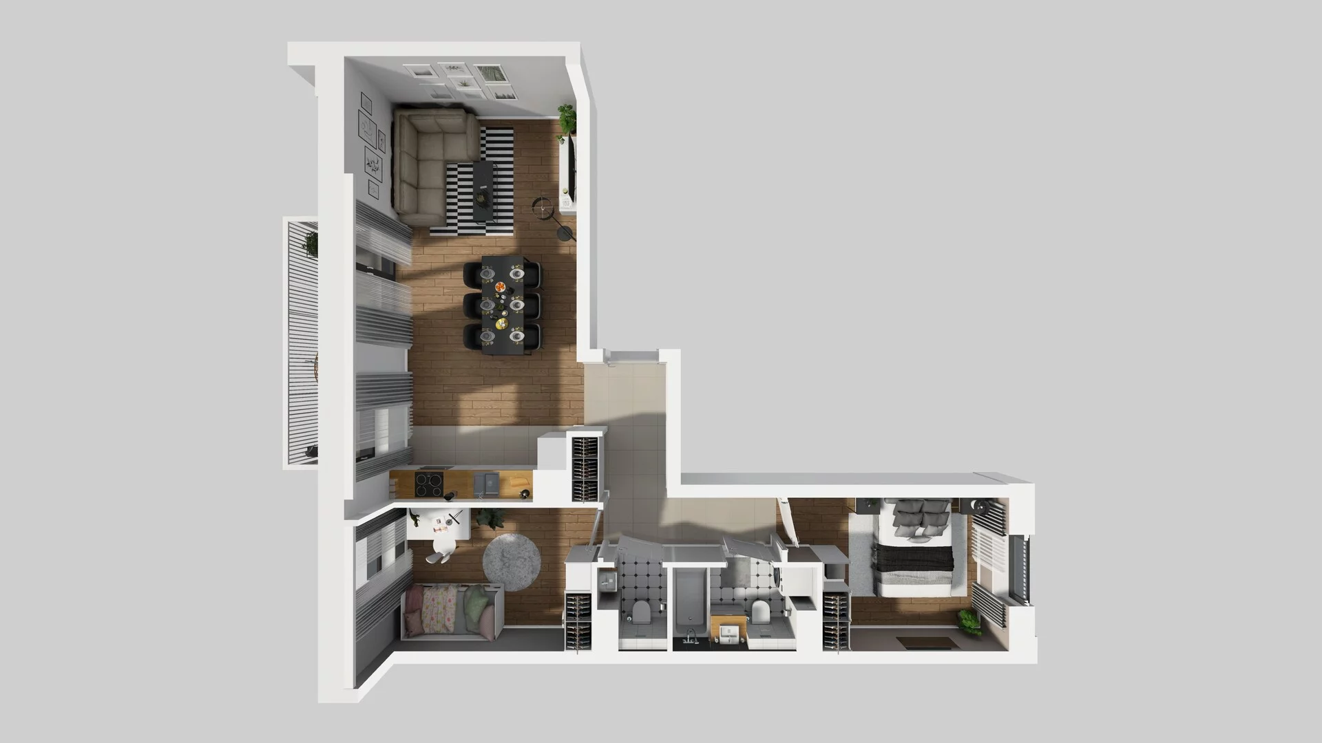 3 pokoje, mieszkanie 62,62 m², piętro 2, oferta nr B/67, Apartamenty nad Oławką 2, Wrocław, Przedmieście Oławskie, Krzyki, ul. Krakowska 98a
