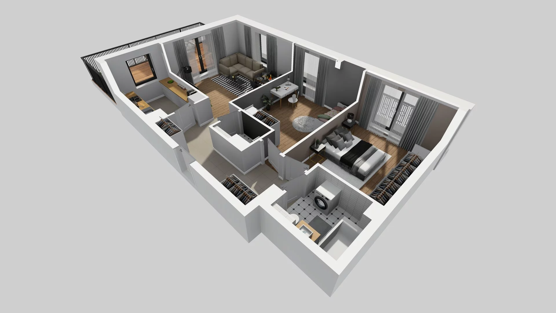 3 pokoje, mieszkanie 74,92 m², piętro 2, oferta nr B/93, Apartamenty nad Oławką 2, Wrocław, Przedmieście Oławskie, Krzyki, ul. Krakowska 98a