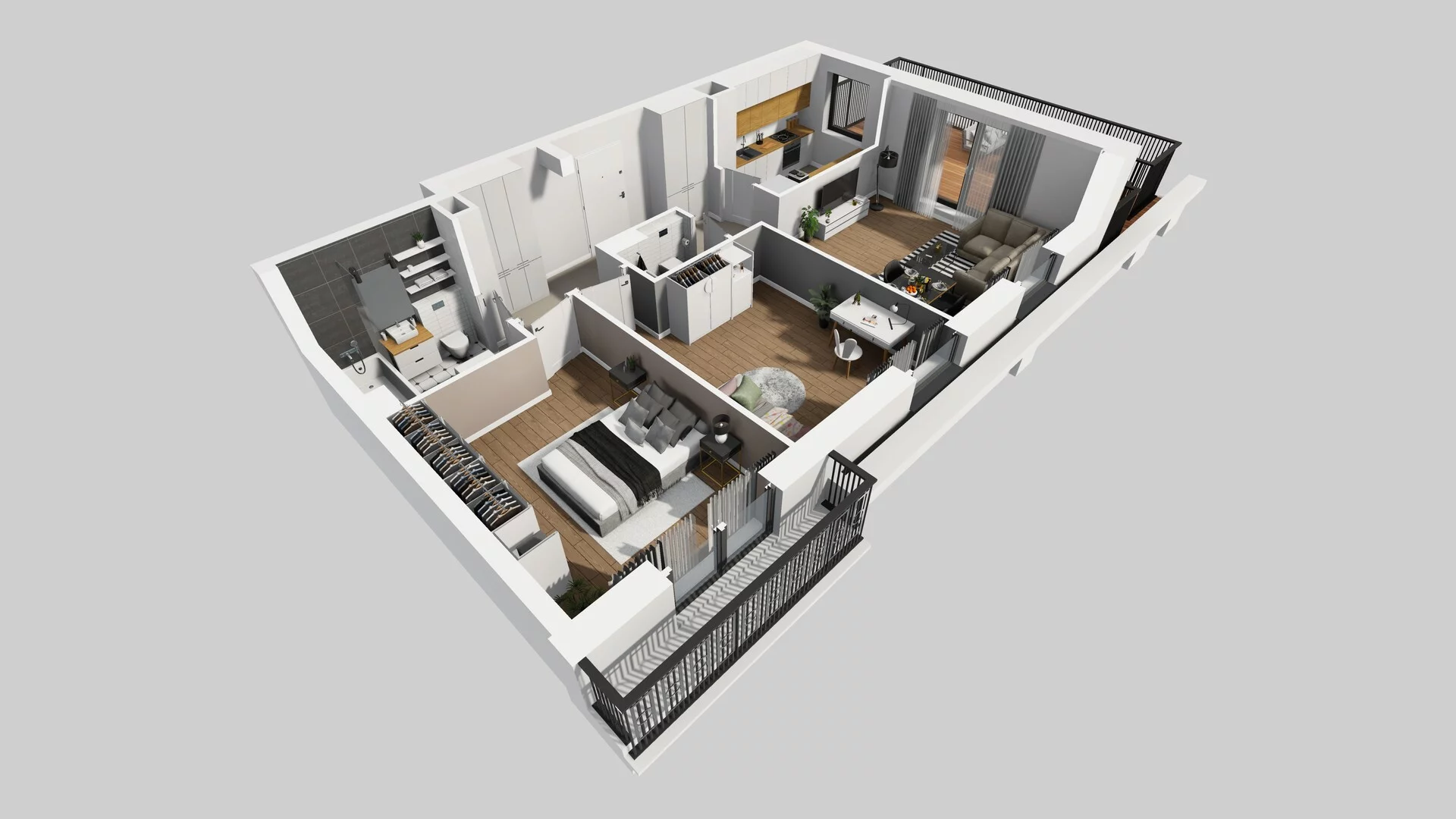 3 pokoje, mieszkanie 74,92 m², piętro 2, oferta nr B/93, Apartamenty nad Oławką 2, Wrocław, Przedmieście Oławskie, Krzyki, ul. Krakowska 98a