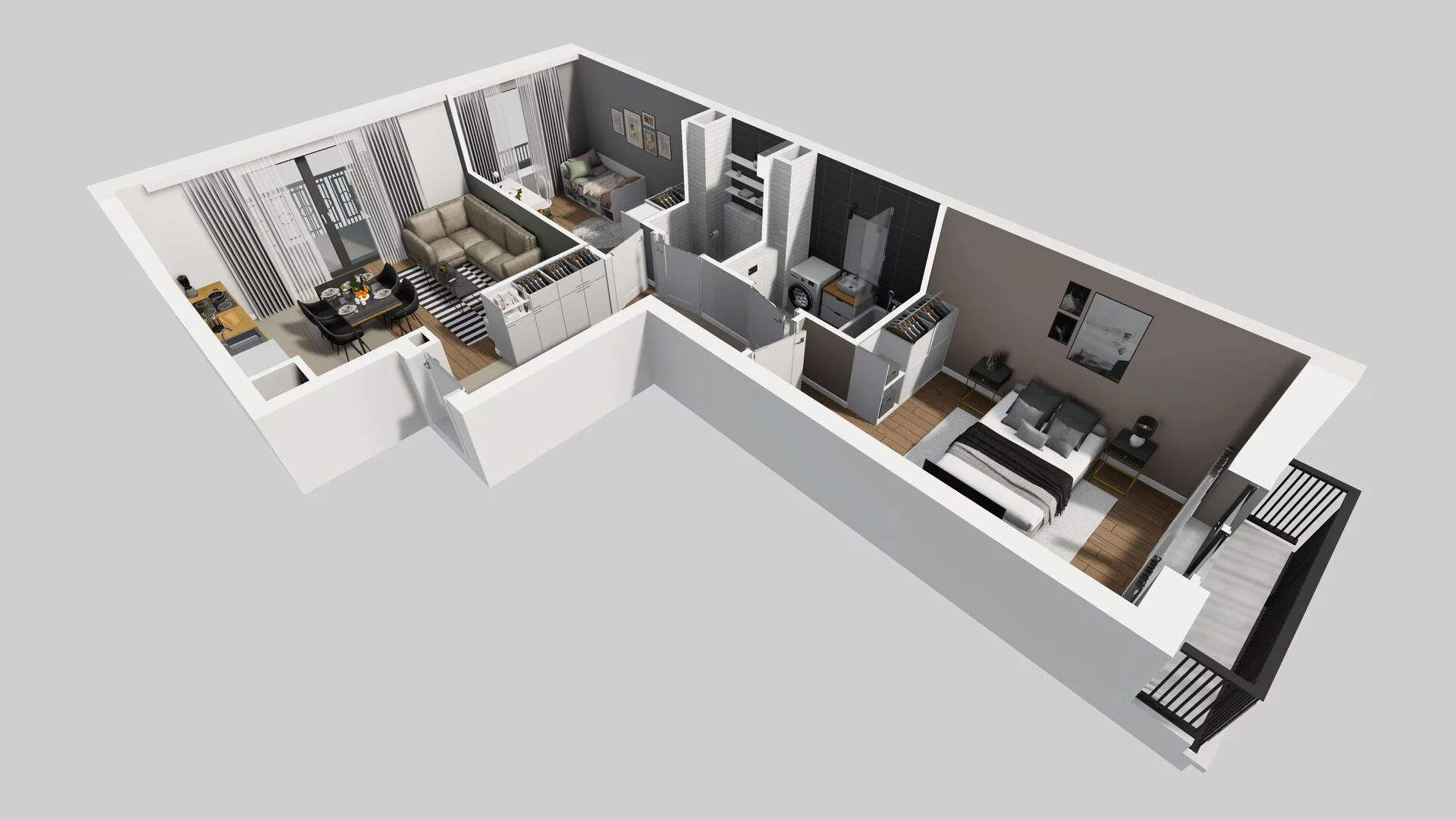 3 pokoje, mieszkanie 58,41 m², piętro 2, oferta nr B/118, Apartamenty nad Oławką 2, Wrocław, Przedmieście Oławskie, Krzyki, ul. Krakowska 98a