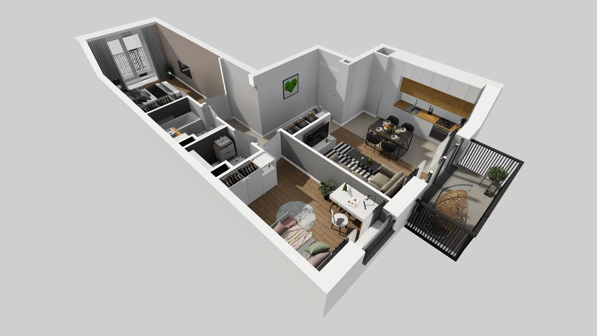 3 pokoje, mieszkanie 58,41 m², piętro 2, oferta nr B/118, Apartamenty nad Oławką 2, Wrocław, Przedmieście Oławskie, Krzyki, ul. Krakowska 98a