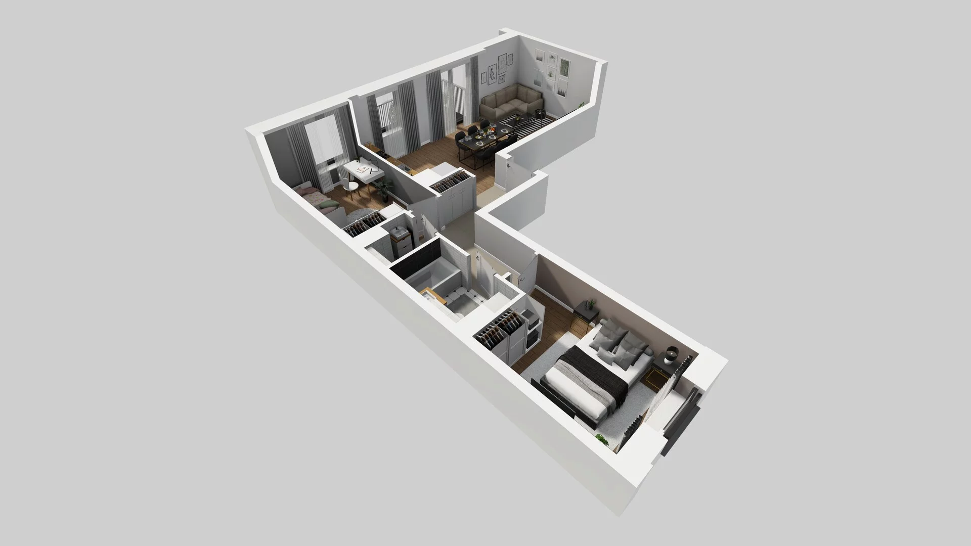 3 pokoje, mieszkanie 62,62 m², piętro 3, oferta nr B/73, Apartamenty nad Oławką 2, Wrocław, Przedmieście Oławskie, Krzyki, ul. Krakowska 98a