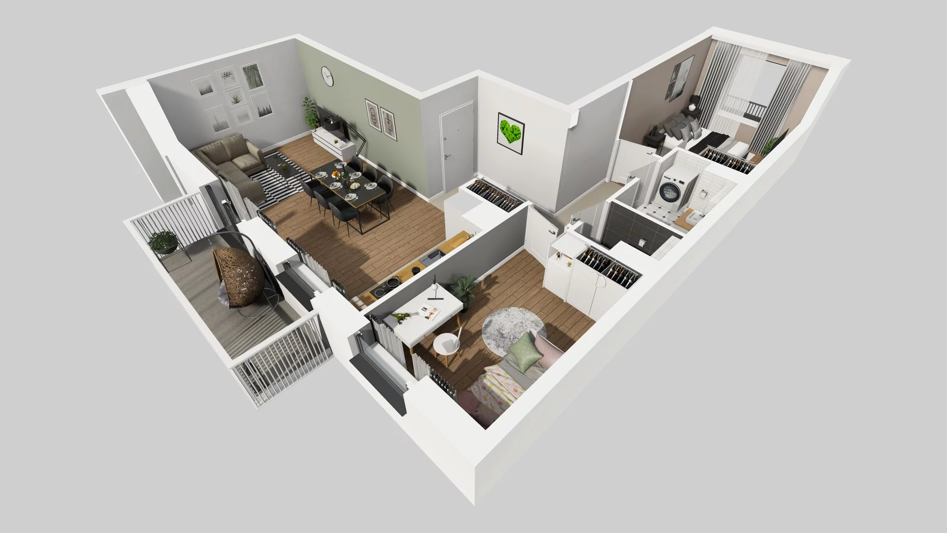 3 pokoje, mieszkanie 62,62 m², piętro 3, oferta nr B/73, Apartamenty nad Oławką 2, Wrocław, Przedmieście Oławskie, Krzyki, ul. Krakowska 98a