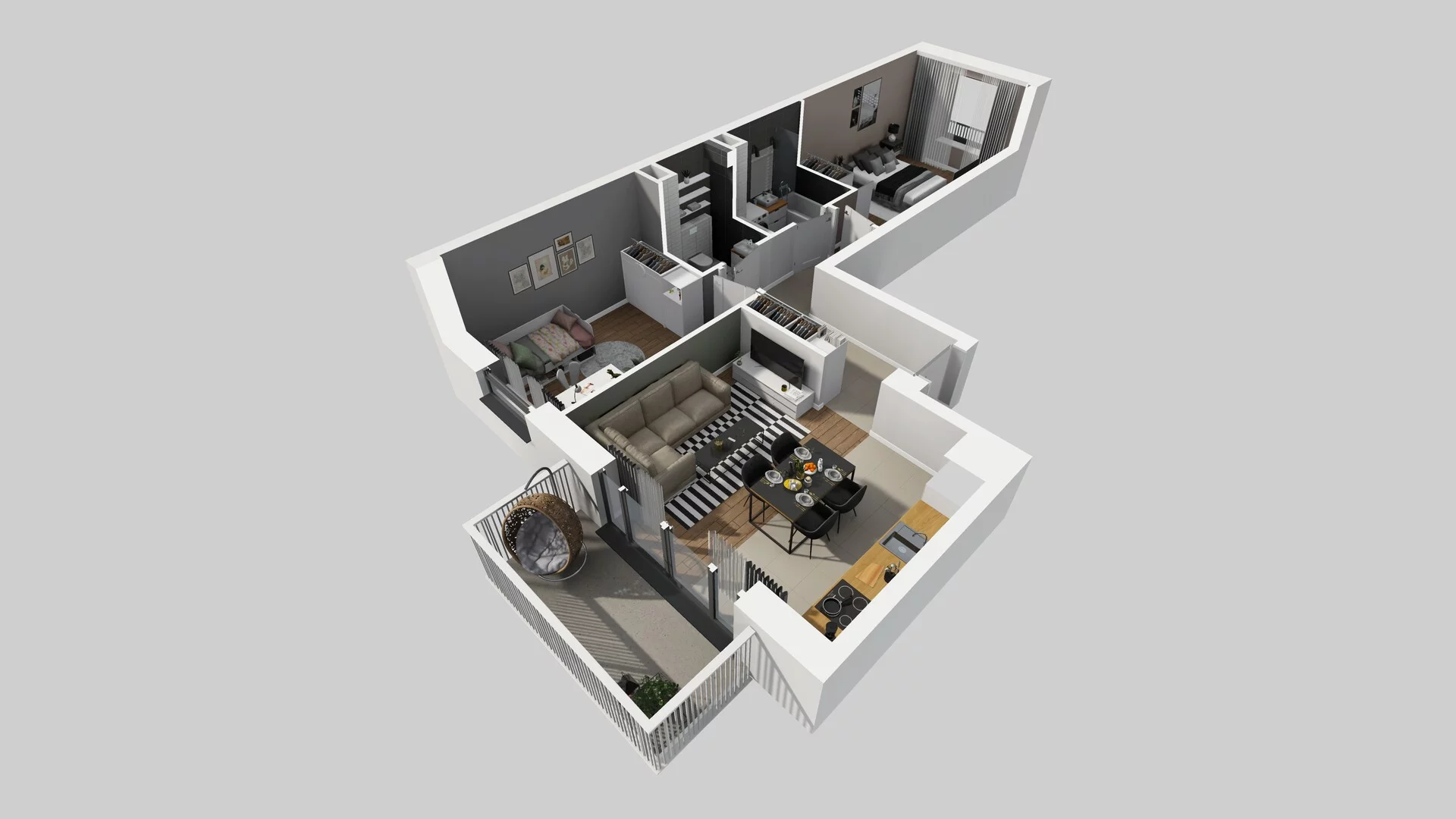 3 pokoje, mieszkanie 58,41 m², piętro 3, oferta nr B/122, Apartamenty nad Oławką 2, Wrocław, Przedmieście Oławskie, Krzyki, ul. Krakowska 98a