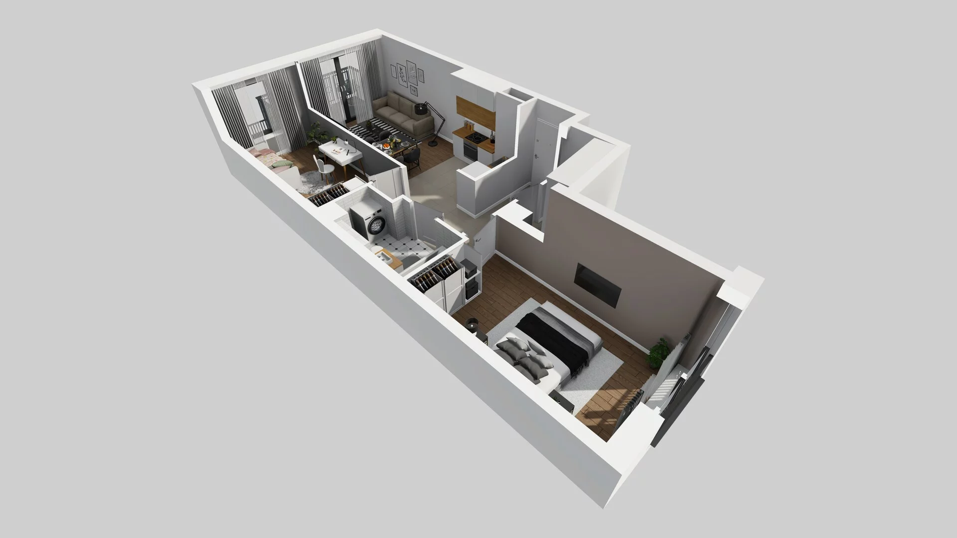 3 pokoje, mieszkanie 57,15 m², piętro 3, oferta nr B/142, Apartamenty nad Oławką 2, Wrocław, Przedmieście Oławskie, Krzyki, ul. Krakowska 98a