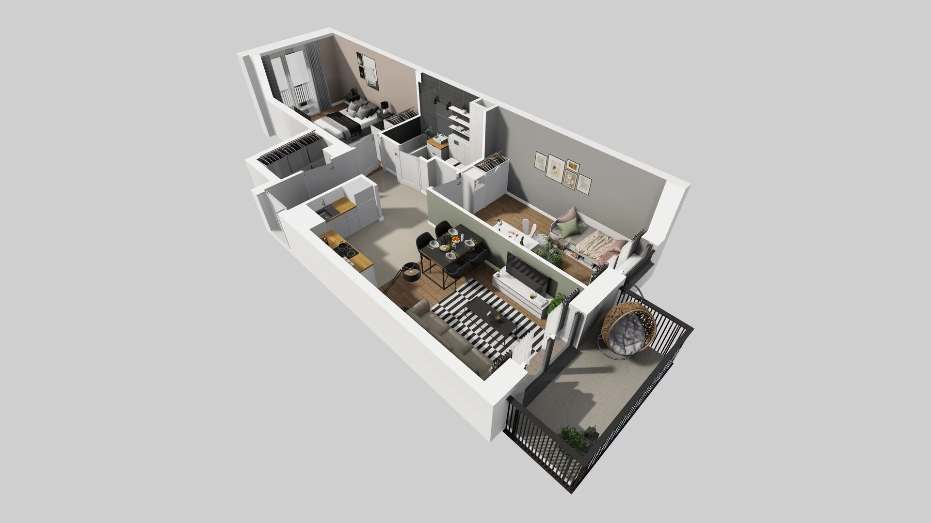 3 pokoje, mieszkanie 57,15 m², piętro 3, oferta nr B/142, Apartamenty nad Oławką 2, Wrocław, Przedmieście Oławskie, Krzyki, ul. Krakowska 98a