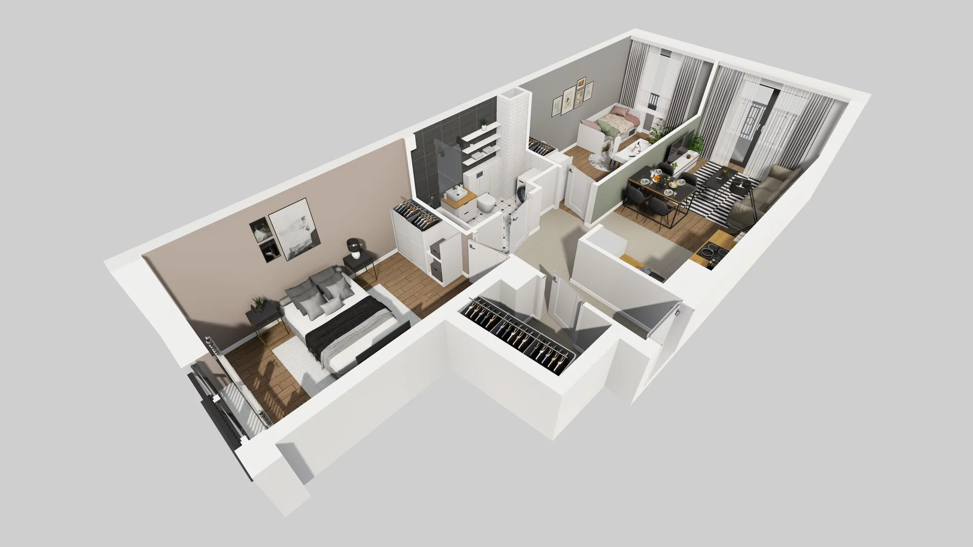 3 pokoje, mieszkanie 57,15 m², piętro 3, oferta nr B/142, Apartamenty nad Oławką 2, Wrocław, Przedmieście Oławskie, Krzyki, ul. Krakowska 98a