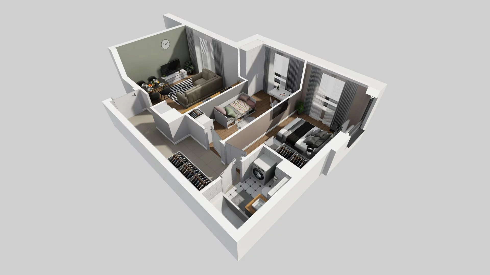 3 pokoje, mieszkanie 53,74 m², piętro 4, oferta nr B/44, Apartamenty nad Oławką 2, Wrocław, Przedmieście Oławskie, Krzyki, ul. Krakowska 98a