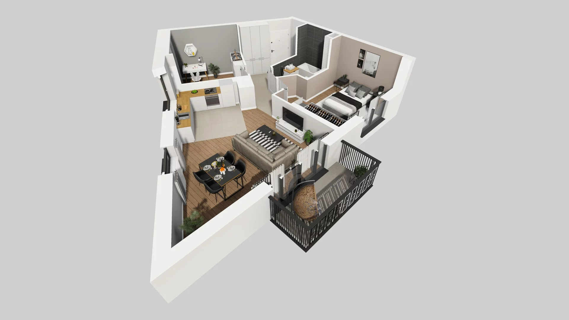 3 pokoje, mieszkanie 64,59 m², piętro 4, oferta nr B/150, Apartamenty nad Oławką 2, Wrocław, Przedmieście Oławskie, Krzyki, ul. Krakowska 98a