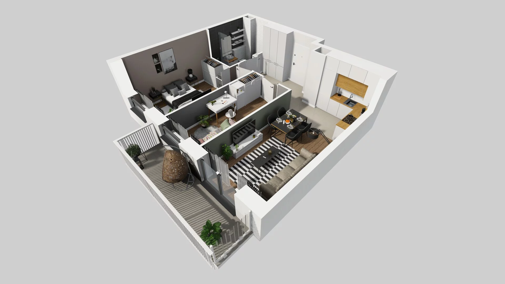 3 pokoje, mieszkanie 53,11 m², piętro 5, oferta nr B/22, Apartamenty nad Oławką 2, Wrocław, Przedmieście Oławskie, Krzyki, ul. Krakowska 98a