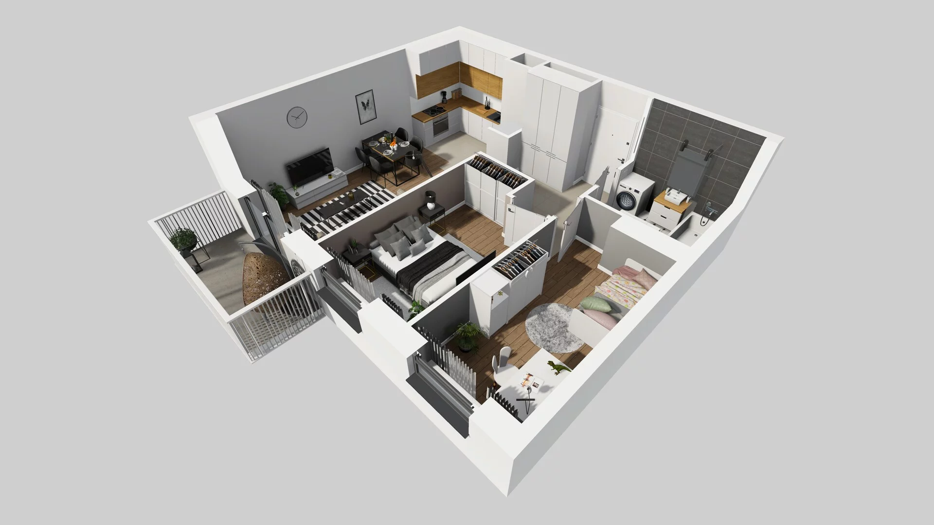 3 pokoje, mieszkanie 53,70 m², piętro 7, oferta nr B/116, Apartamenty nad Oławką 2, Wrocław, Przedmieście Oławskie, Krzyki, ul. Krakowska 98a