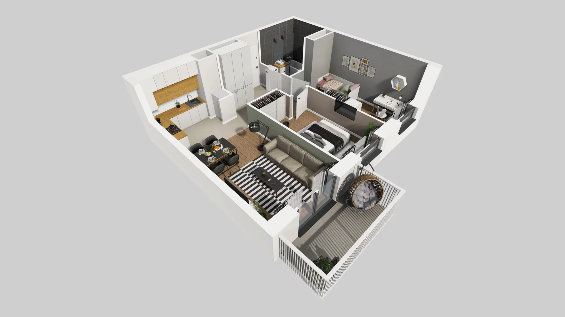 3 pokoje, mieszkanie 53,70 m², piętro 7, oferta nr B/116, Apartamenty nad Oławką 2, Wrocław, Przedmieście Oławskie, Krzyki, ul. Krakowska 98a