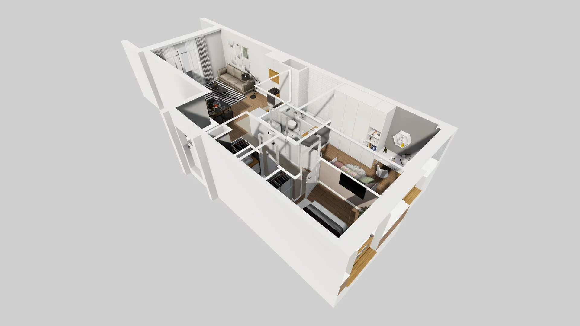 3 pokoje, mieszkanie 54,95 m², piętro 2, oferta nr C/11, Apartamenty Literacka 2, Warszawa, Bielany, Piaski, ul. Literacka