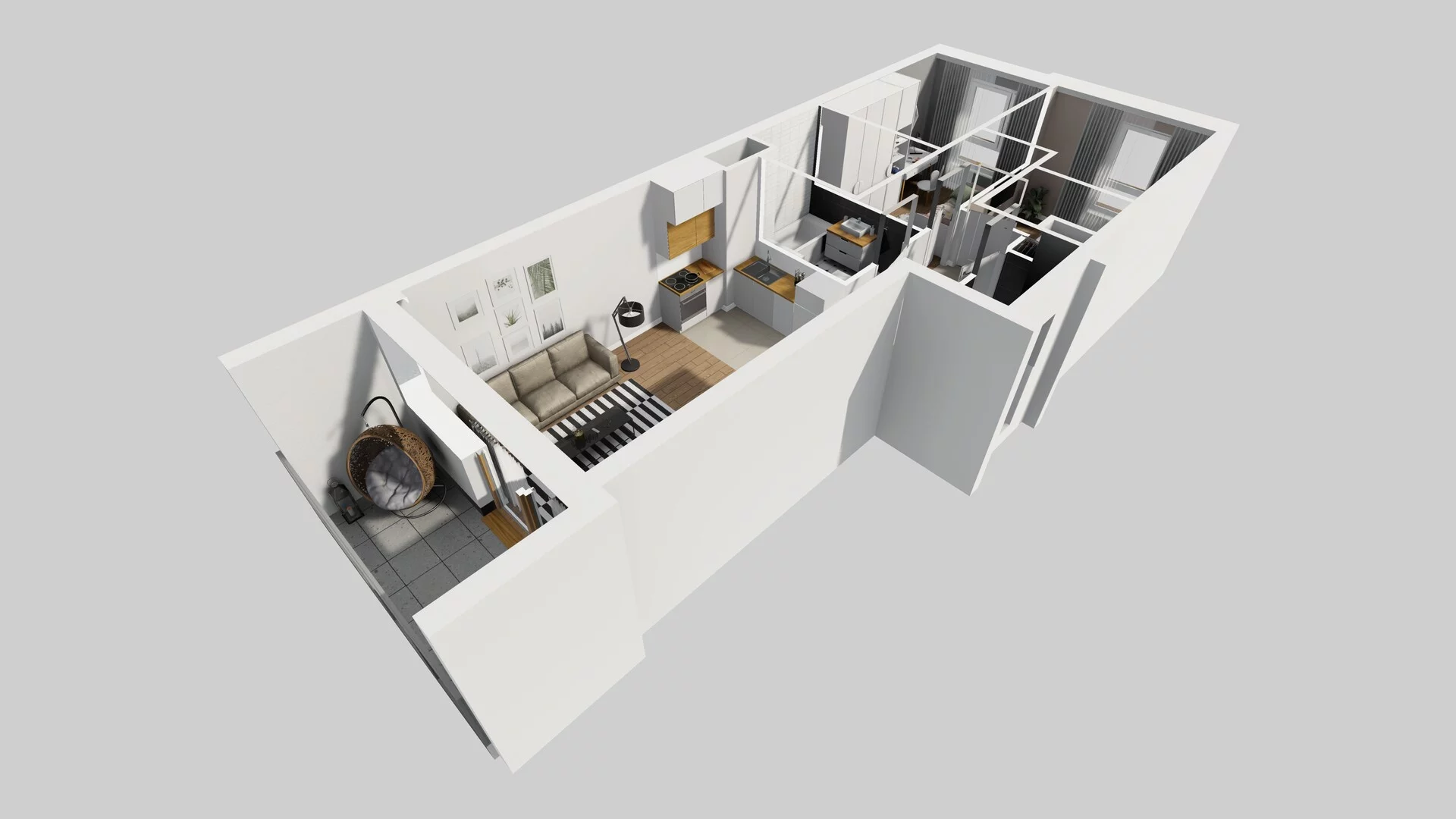 3 pokoje, mieszkanie 54,95 m², piętro 2, oferta nr C/11, Apartamenty Literacka 2, Warszawa, Bielany, Piaski, ul. Literacka