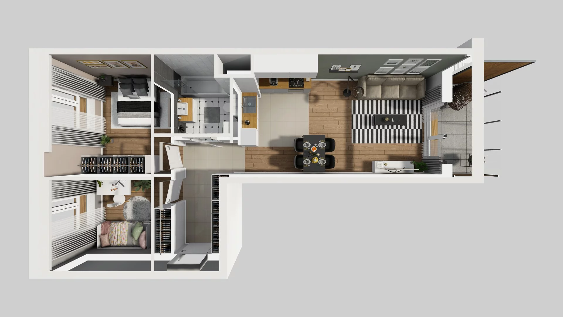 3 pokoje, mieszkanie 58,69 m², piętro 1, oferta nr D/3, Apartamenty Literacka 2, Warszawa, Bielany, Piaski, ul. Literacka
