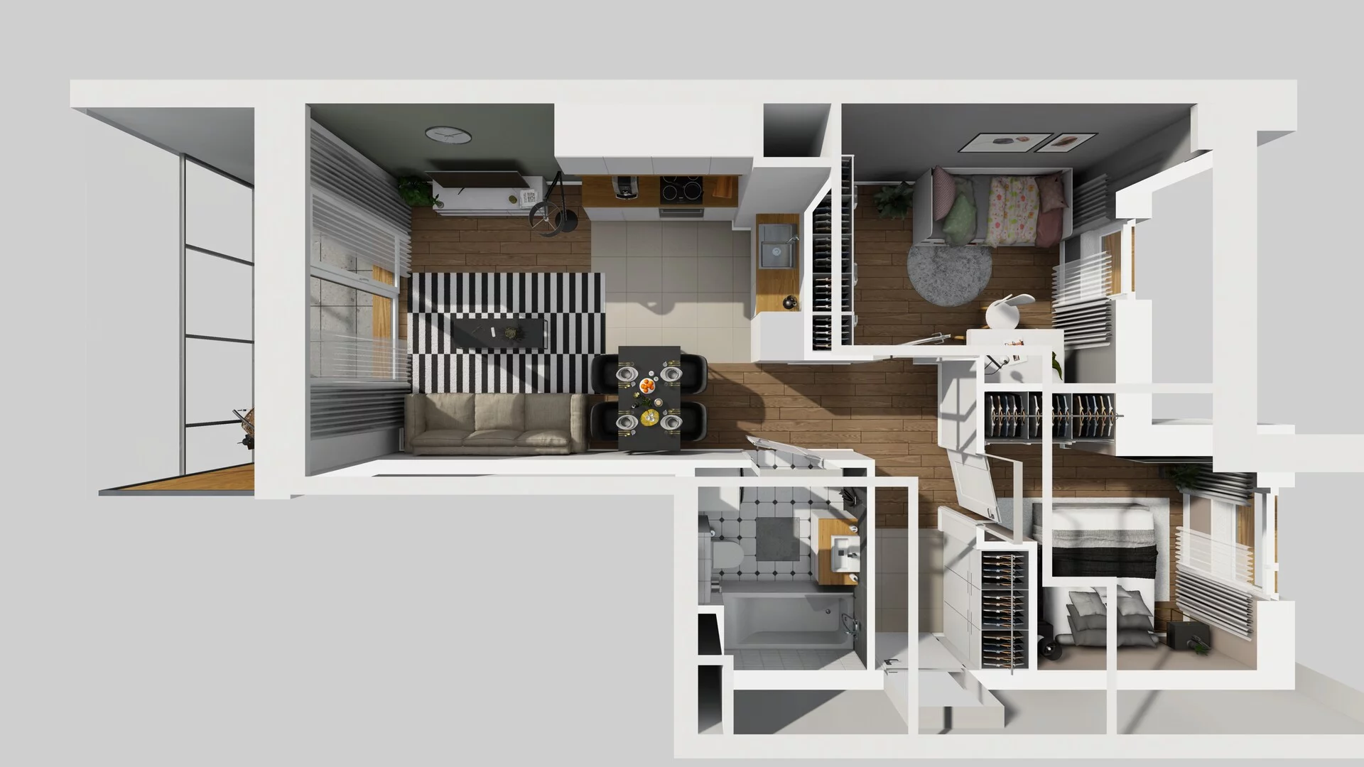 3 pokoje, mieszkanie 50,37 m², piętro 1, oferta nr D/6, Apartamenty Literacka 2, Warszawa, Bielany, Piaski, ul. Literacka