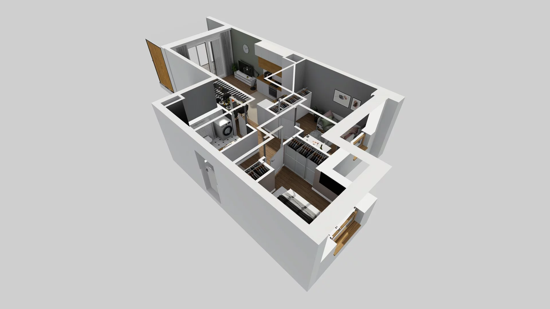 3 pokoje, mieszkanie 50,37 m², piętro 1, oferta nr D/6, Apartamenty Literacka 2, Warszawa, Bielany, Piaski, ul. Literacka