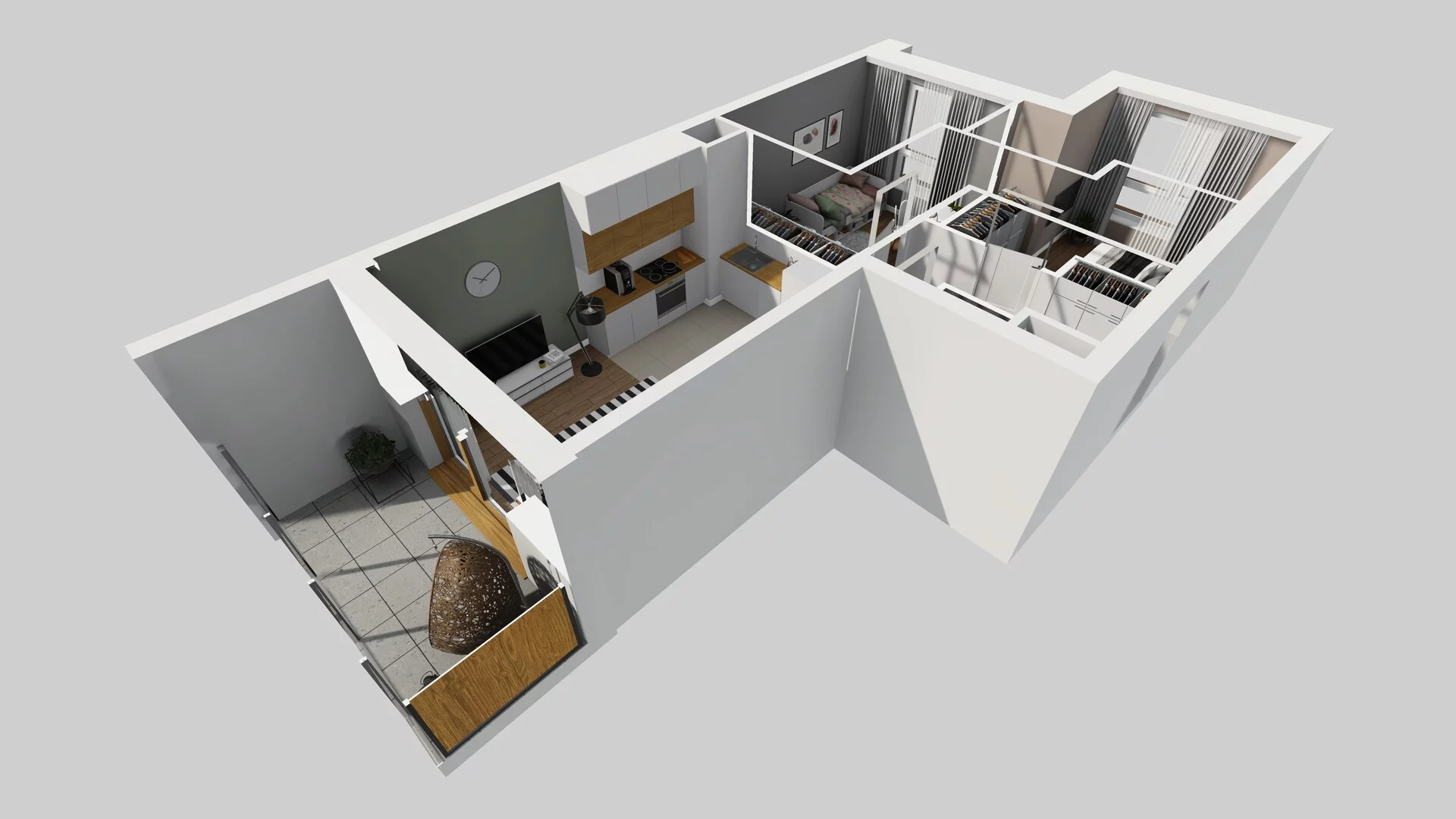 3 pokoje, mieszkanie 50,37 m², piętro 1, oferta nr D/6, Apartamenty Literacka 2, Warszawa, Bielany, Piaski, ul. Literacka