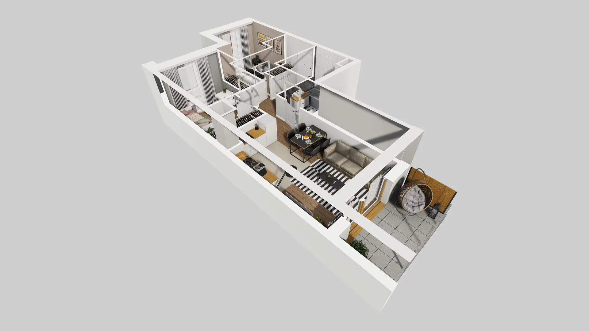 3 pokoje, mieszkanie 50,37 m², piętro 1, oferta nr D/6, Apartamenty Literacka 2, Warszawa, Bielany, Piaski, ul. Literacka