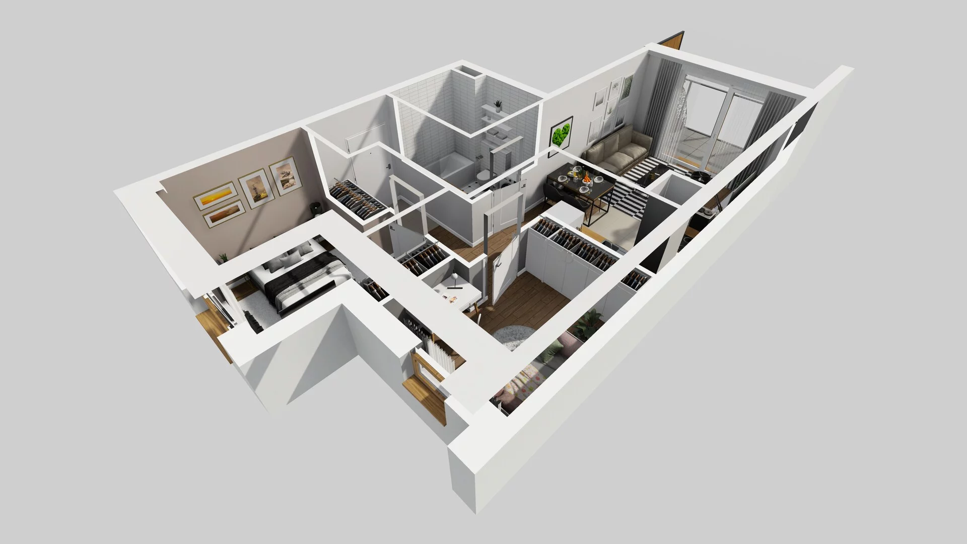 3 pokoje, mieszkanie 50,37 m², piętro 1, oferta nr D/6, Apartamenty Literacka 2, Warszawa, Bielany, Piaski, ul. Literacka