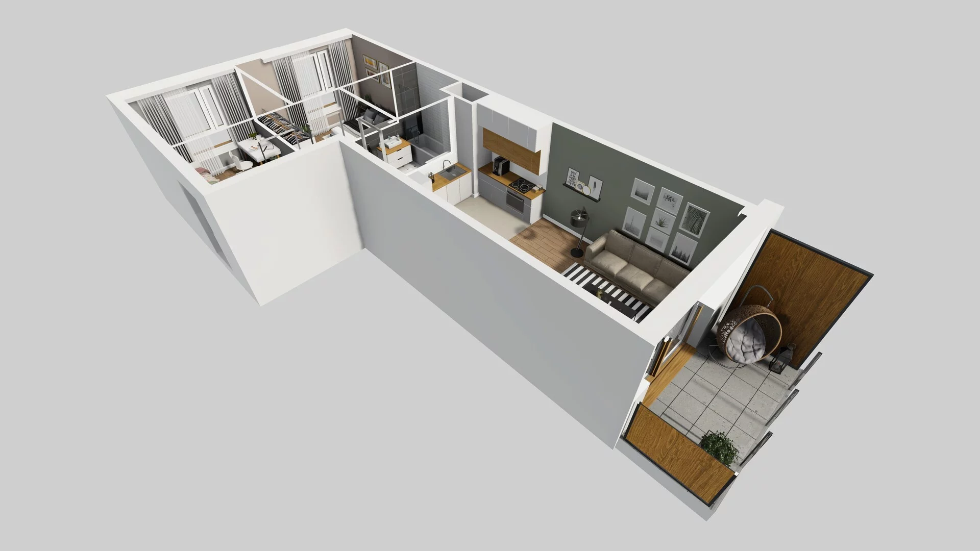 3 pokoje, mieszkanie 58,69 m², piętro 3, oferta nr D/11, Apartamenty Literacka 2, Warszawa, Bielany, Piaski, ul. Literacka