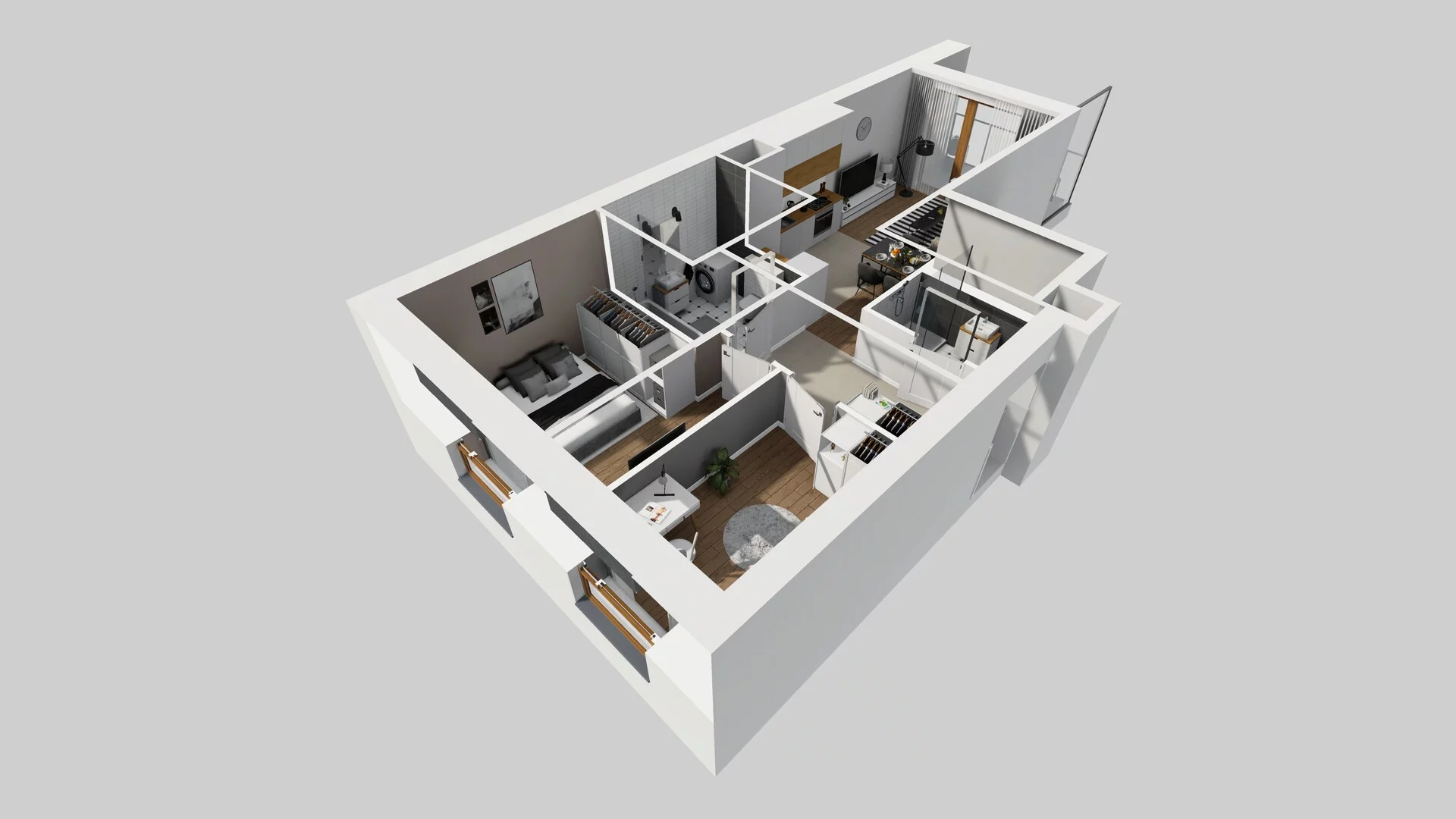3 pokoje, mieszkanie 60,70 m², piętro 3, oferta nr A/7, Apartamenty Literacka, Warszawa, Bielany, Piaski, ul. Literacka