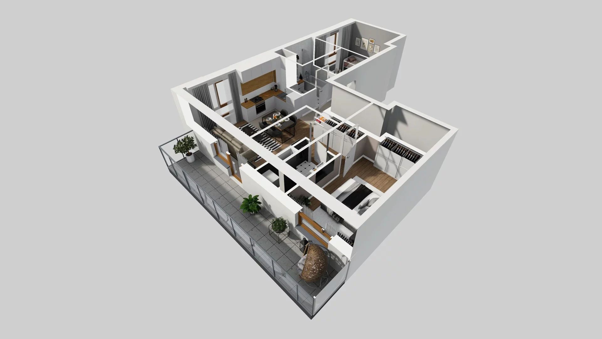 3 pokoje, mieszkanie 60,20 m², piętro 1, oferta nr B/45, Apartamenty Literacka, Warszawa, Bielany, Piaski, ul. Literacka
