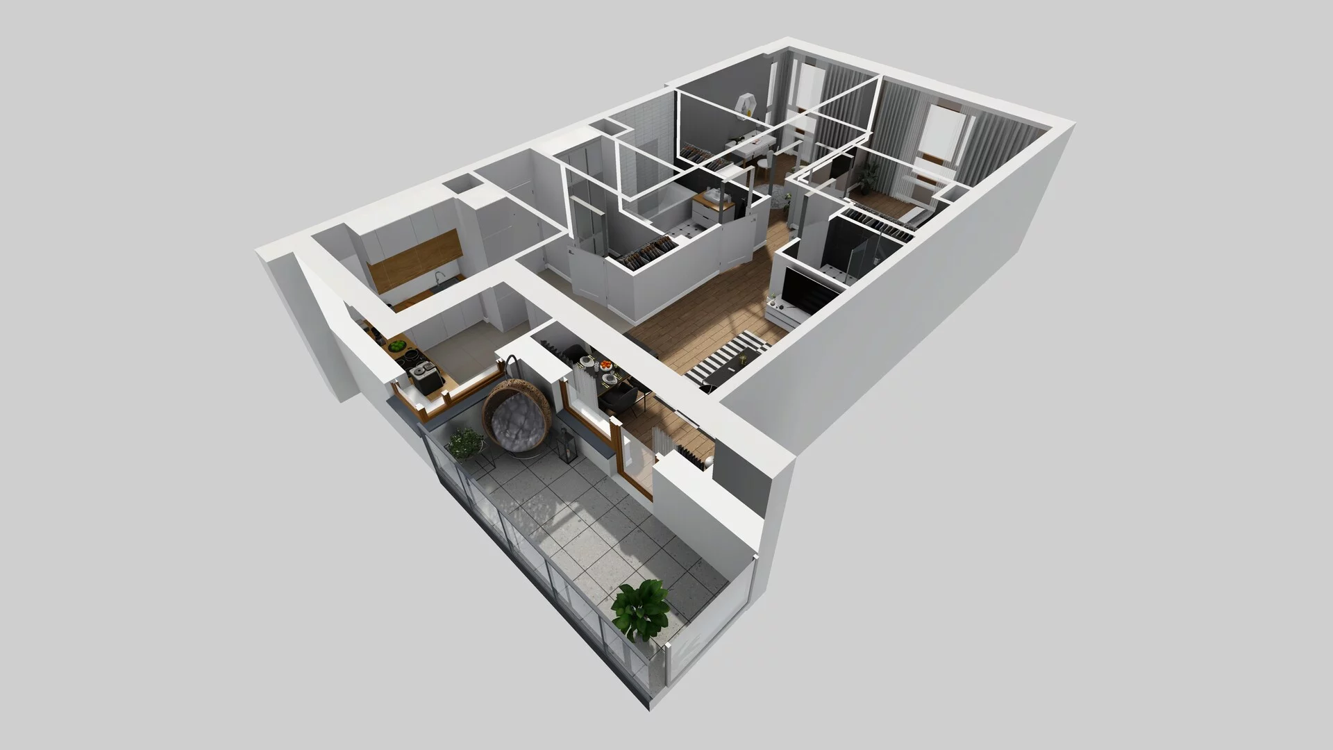 3 pokoje, mieszkanie 67,24 m², piętro 1, oferta nr B/46, Apartamenty Literacka, Warszawa, Bielany, Piaski, ul. Literacka